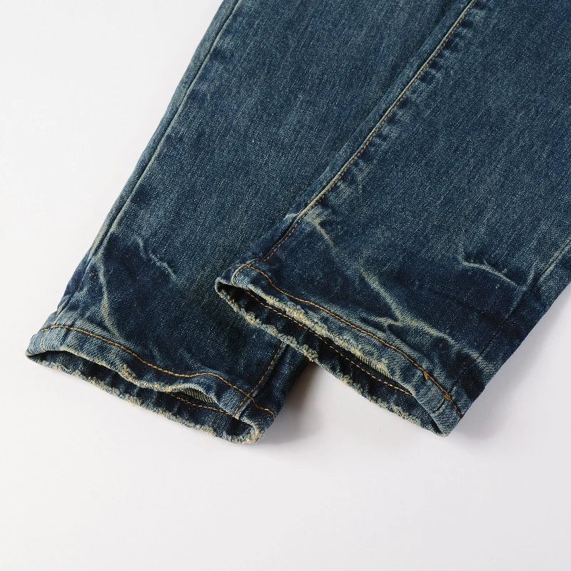 Blue Tear Patch Jeans