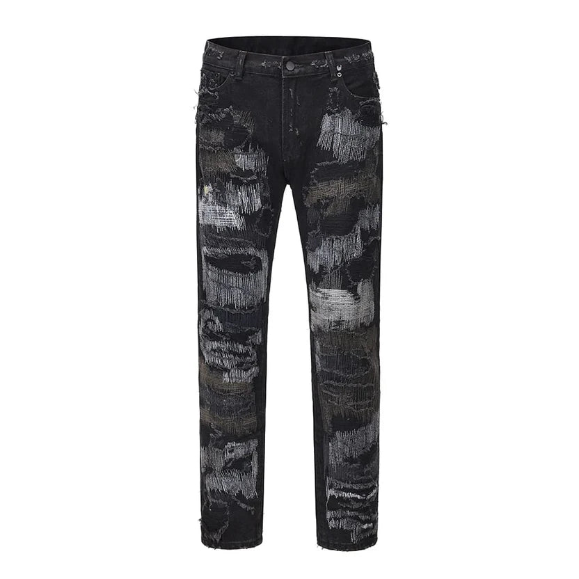 Distressed Black Jeans