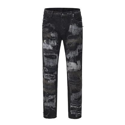 Distressed Black Jeans