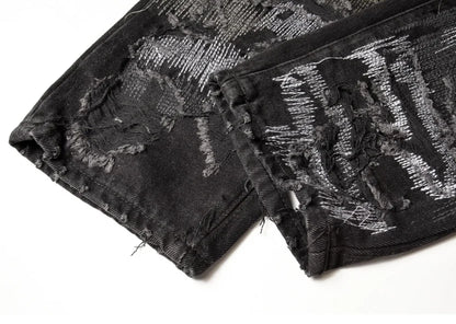 Distressed Black Jeans