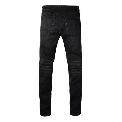 Grey Patch Jeans