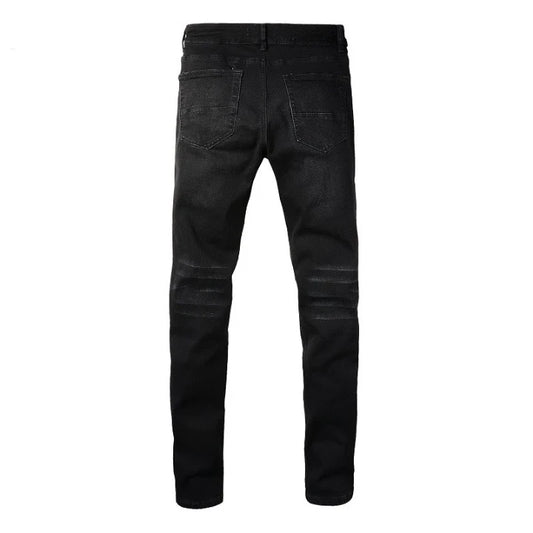 Grey Patch Jeans