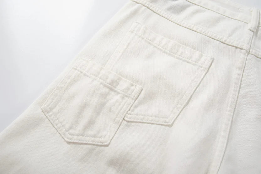 All White Baggy Jeans