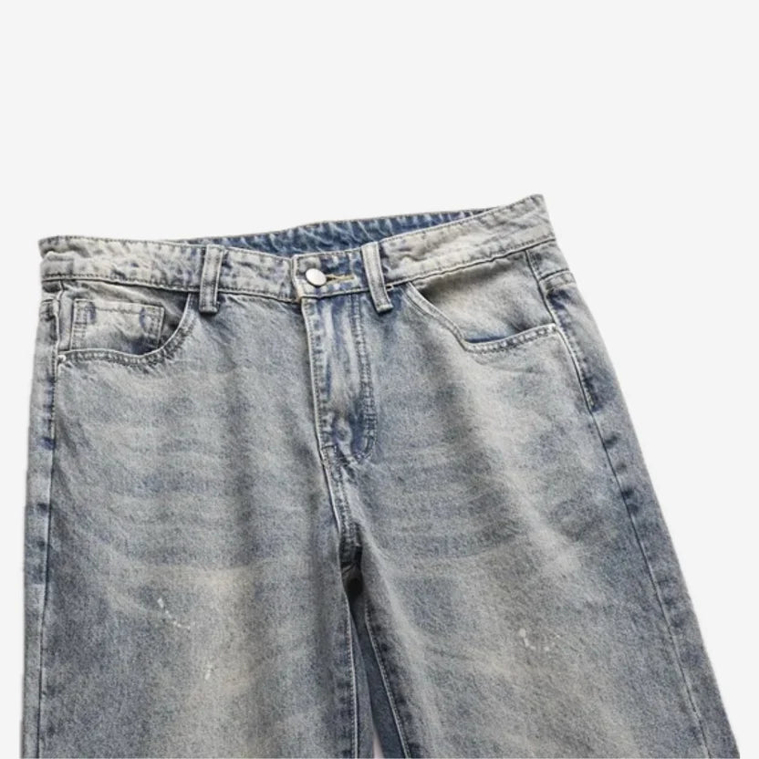 Washed Blue Flare Jeans