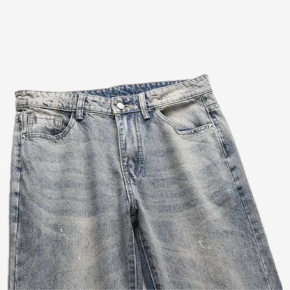 Washed Blue Flare Jeans