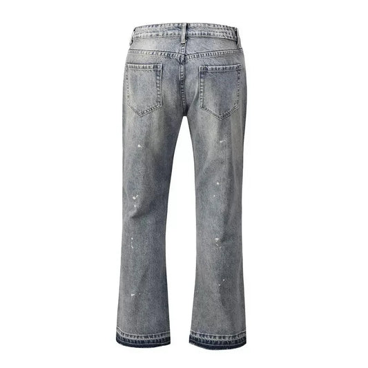 Washed Blue Flare Jeans