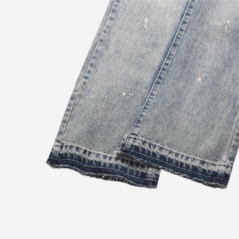 Washed Blue Flare Jeans